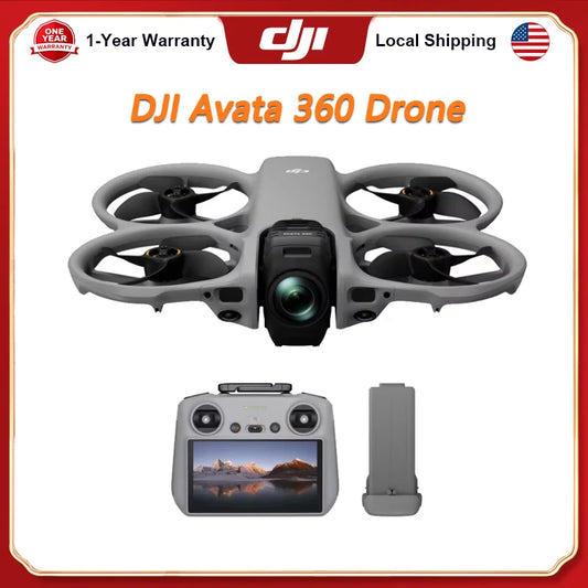DJI Avata 360 DJI Drones Dual Modes 360° & Single Lens Drone With 1-Inch 8K 360° Imaging for FPV & Aerial Filming 360° Camera Drone With Propeller Guard Elevate 360° View O4+ FHD Video Transmission