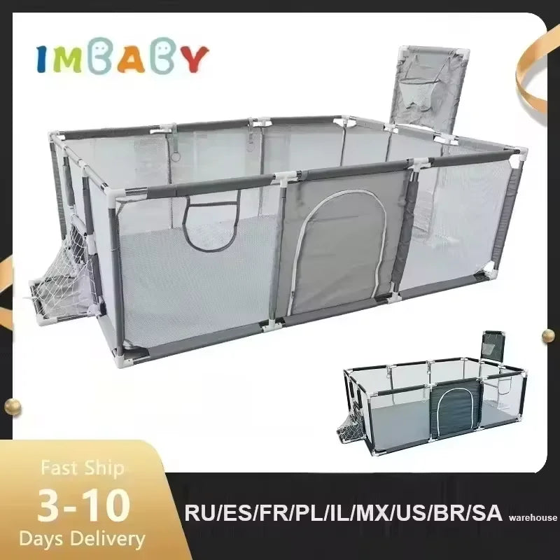 IMBABY Baby Playpen Fence Indoor Safety Barrier For Kids