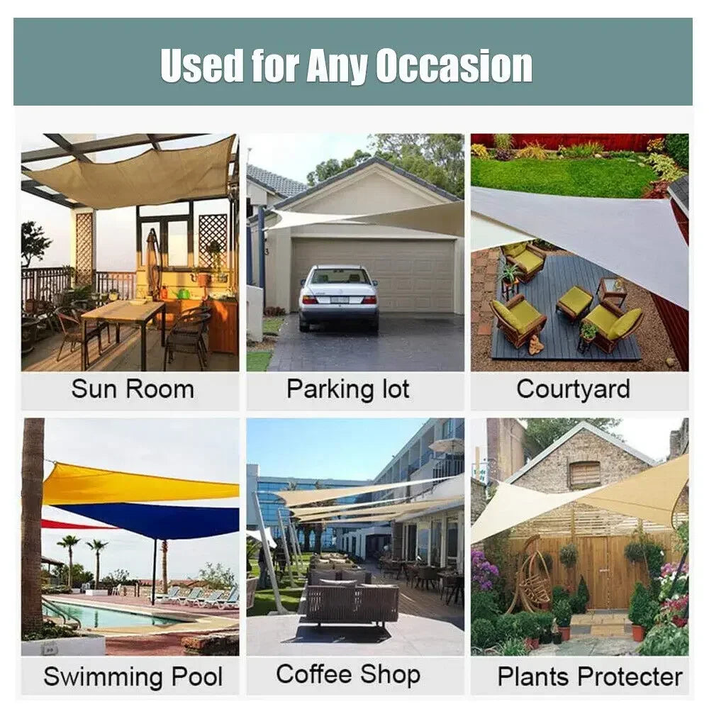 Waterproof UV Protection Shade Sail For Patio Garden Camping