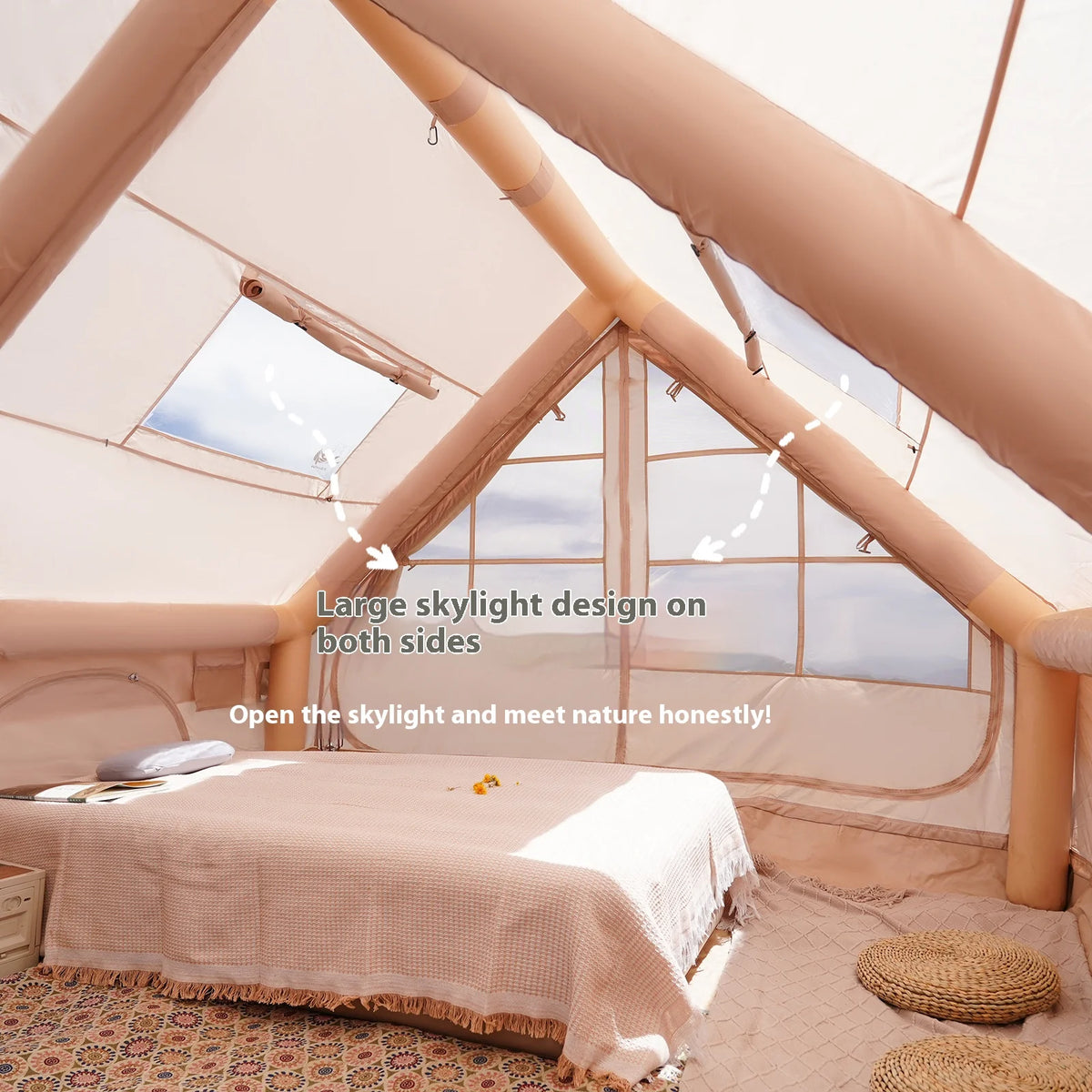 Pakicetus Inflatable Camping Tents For 4 To 8 Persons