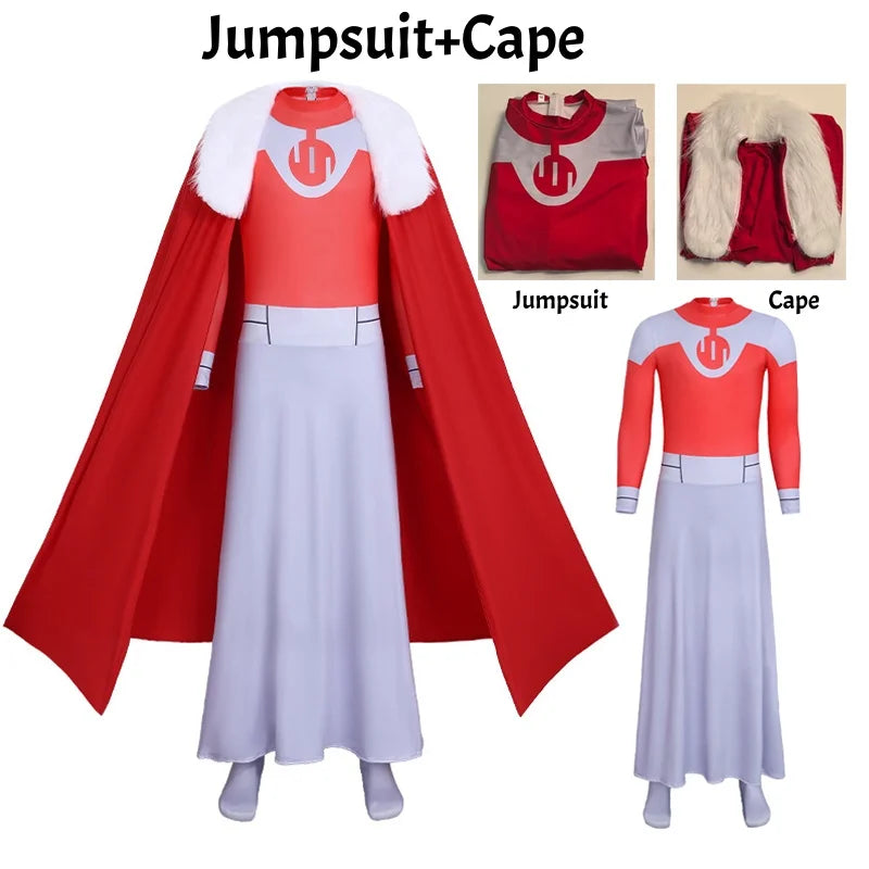 Invincible Thragg Cosplay Jumpsuit With Cloak For Halloween Roleplay
