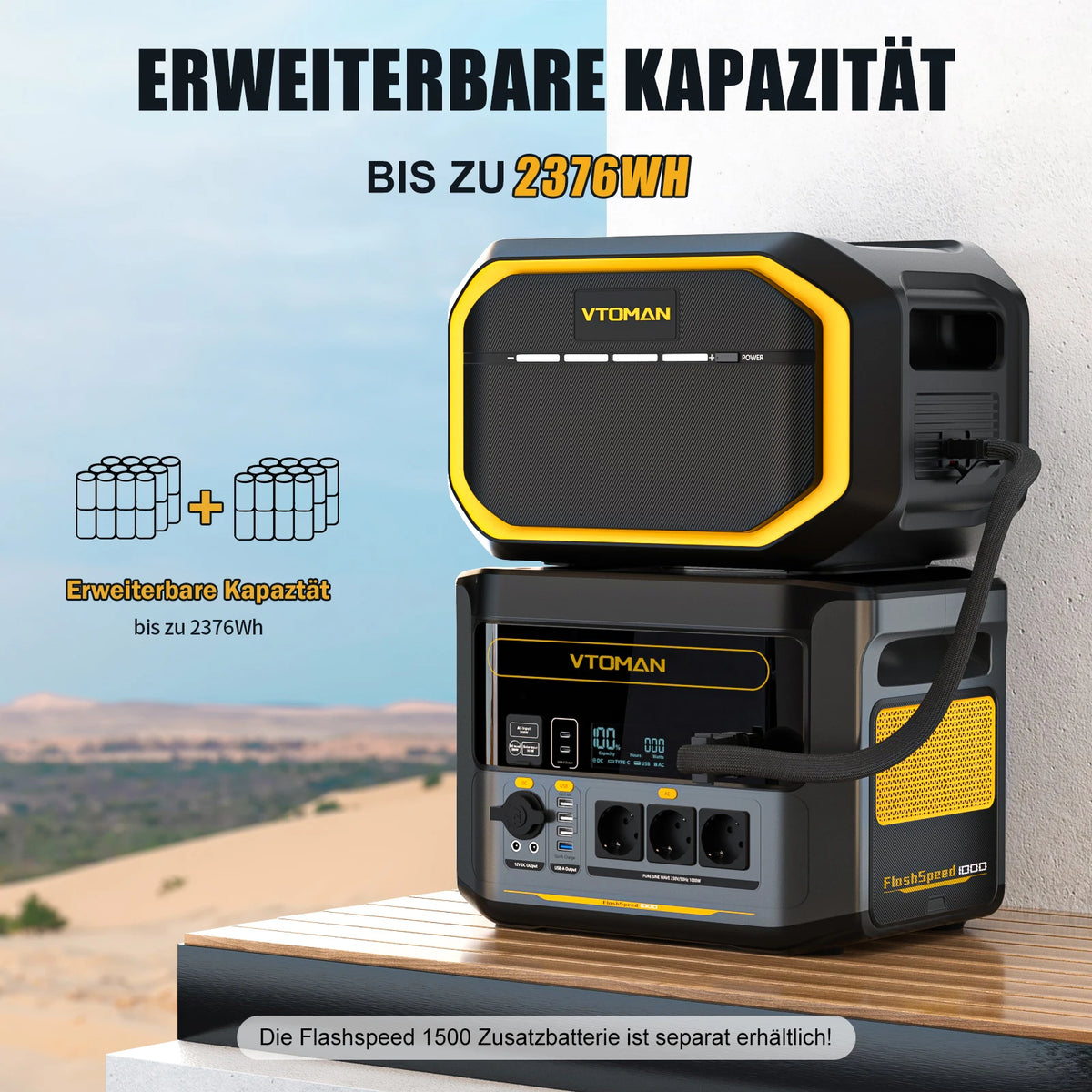 VTOMAN FlashSpeed 1000 Portable Power Station LiFePO4 Battery Backup