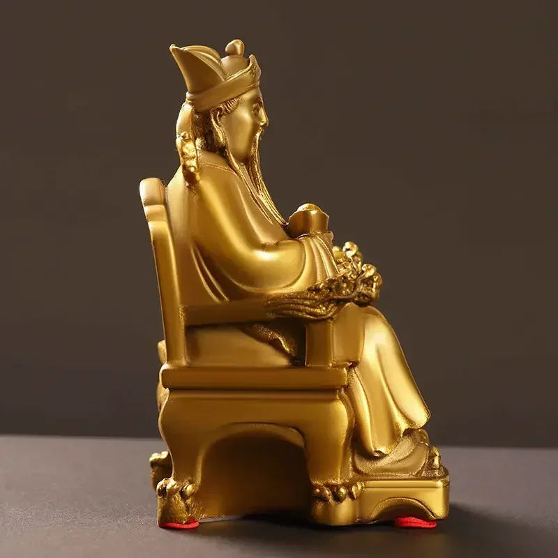 Feng Shui Copper God Of Wealth Statue Home Office Decor
