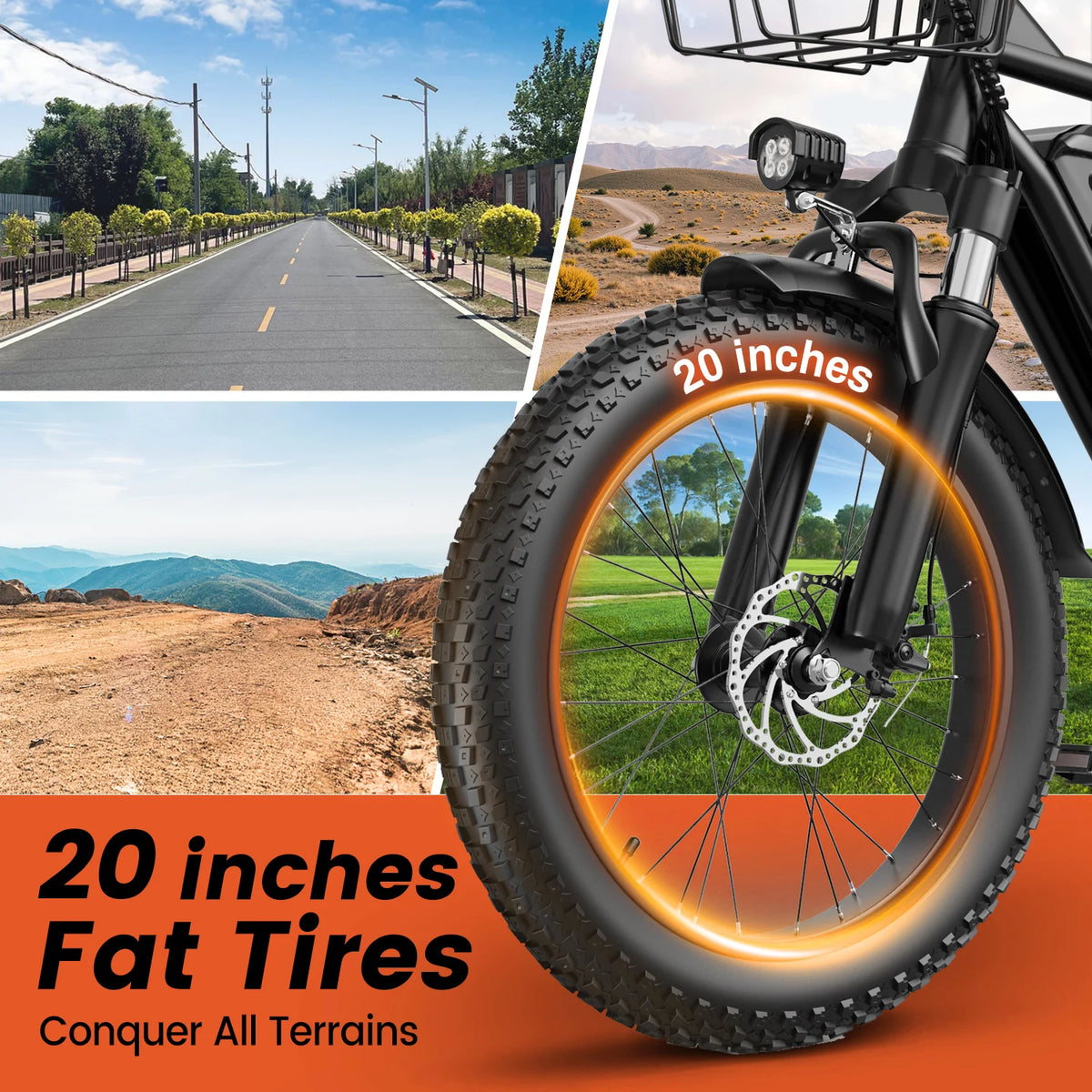 KICKWEY LD20 Electric Bicycle 1500W 48V 20AH 250W Electric Road Bike Double Seat for Women And Kids 20x3.0 Fat Tire Snow E-Bike for Adults