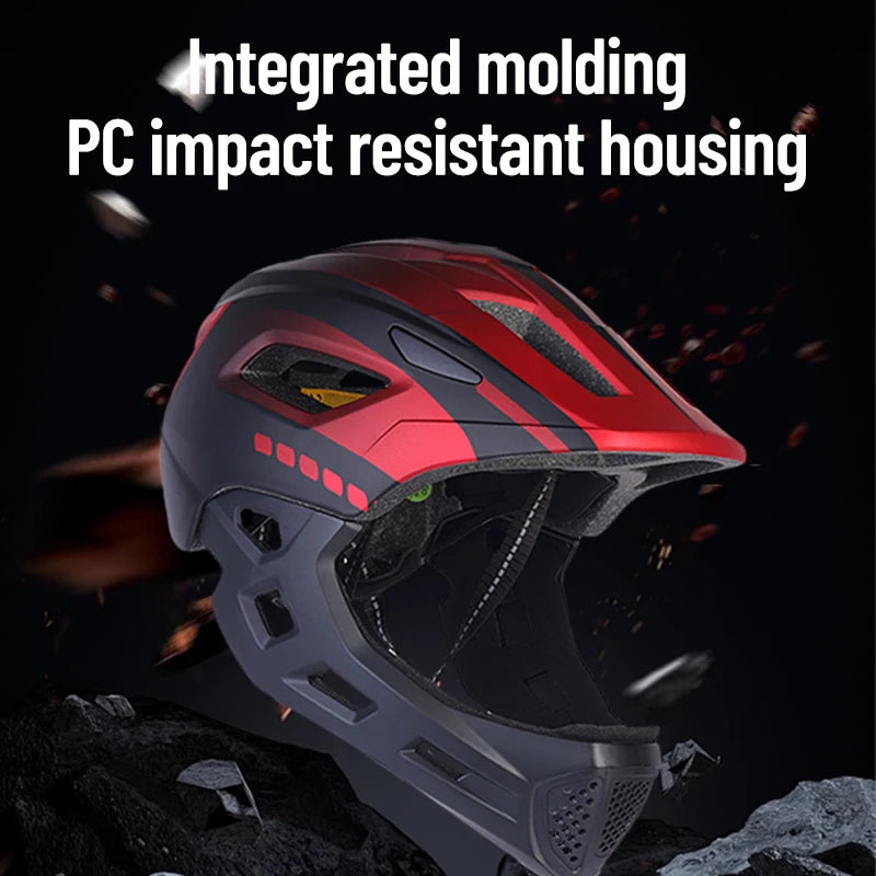 Horntour Kids Full Face Bike Helmet Removable Breathable Cycling Protection