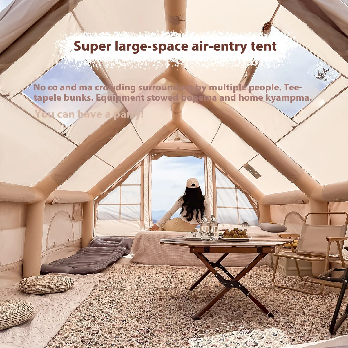 Pakicetus Inflatable Camping Tents For 4 To 8 Persons