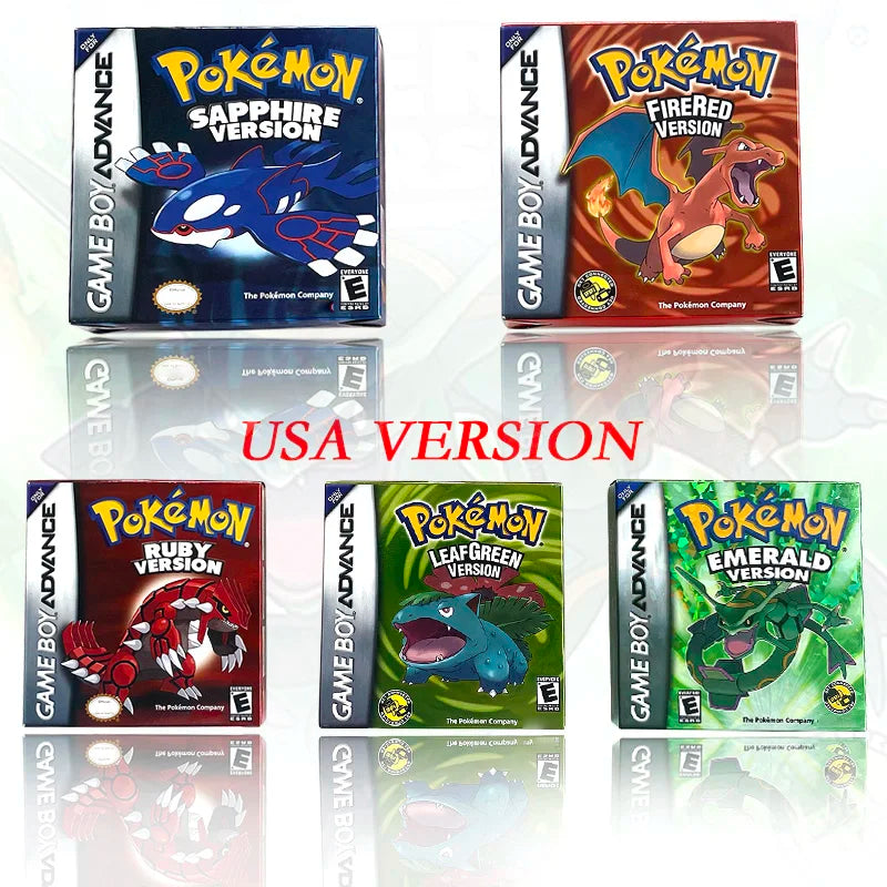 Keeppley Pokemon Emerald Sapphire Ruby FireRed LeafGreen GBA Cartridge