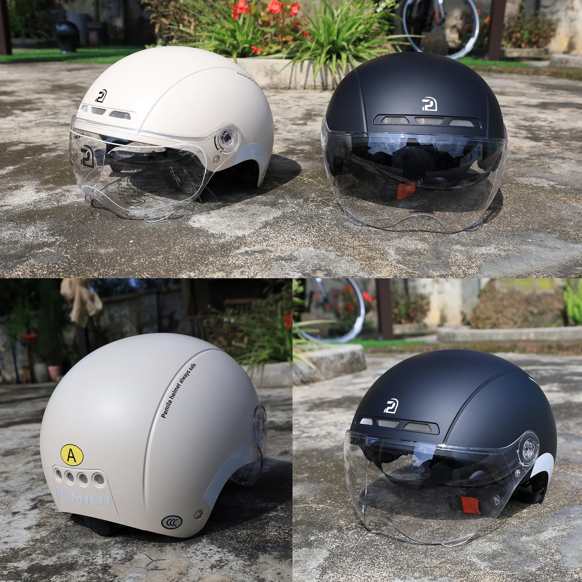 PEMILA Adult Cycling Helmet With Goggles And Ear Protection