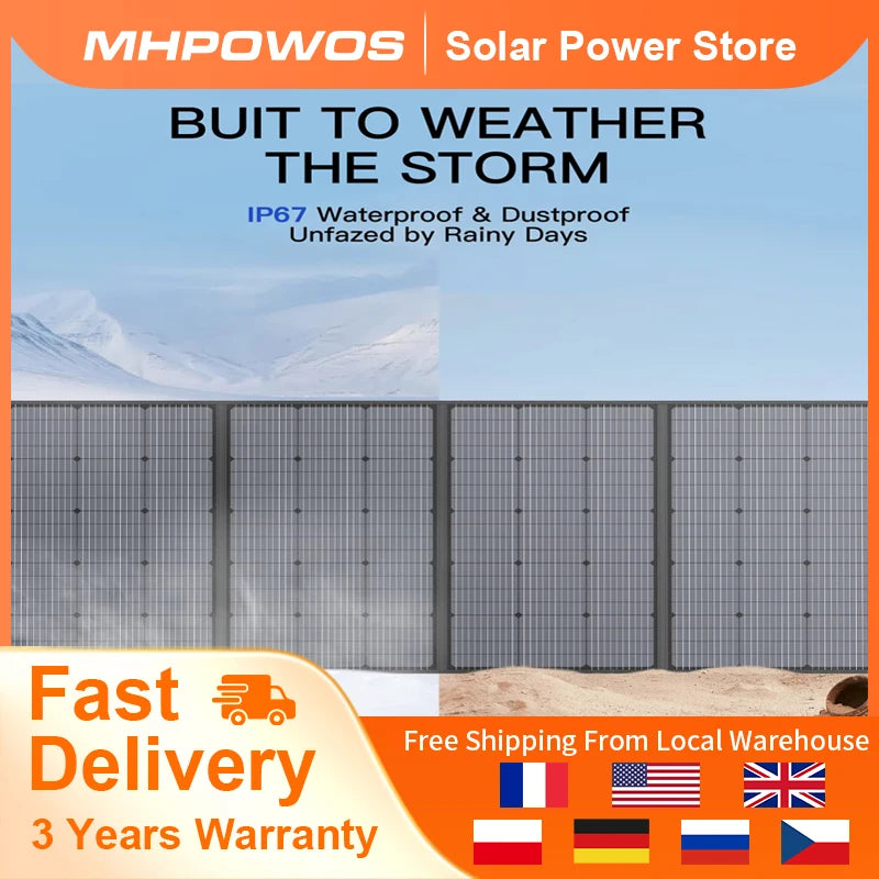 MHPOWOS 400W Portable Folding Solar Panel For Power Stations