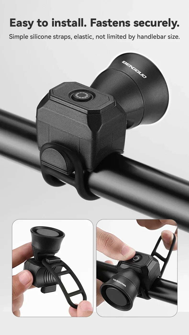 Waterproof USB Rechargeable Electronic Bicycle Horn Bell For Bikes