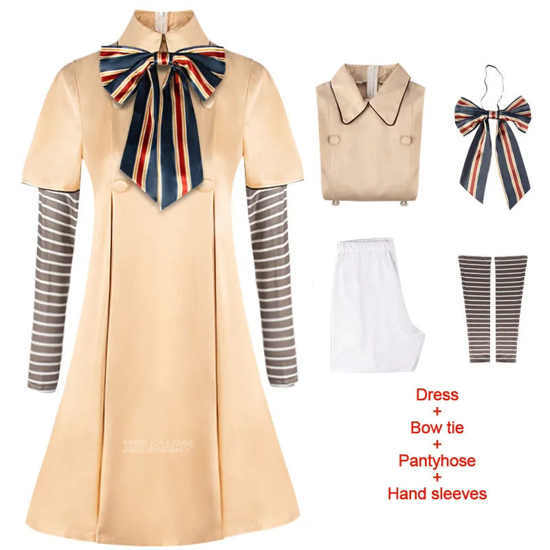 MEGAN Cosplay Dress for Kids Girls Women AI Doll Robots Megan Dresses Uniform MEGAN Girls and Adult Cosplay Halloween Costume