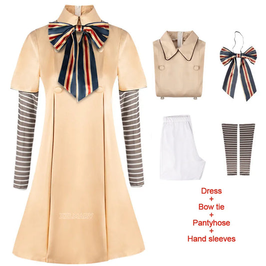 MEGAN Cosplay Dress for Kids Girls Women AI Doll Robots Megan Dresses Uniform MEGAN Girls and Adult Cosplay Halloween Costume