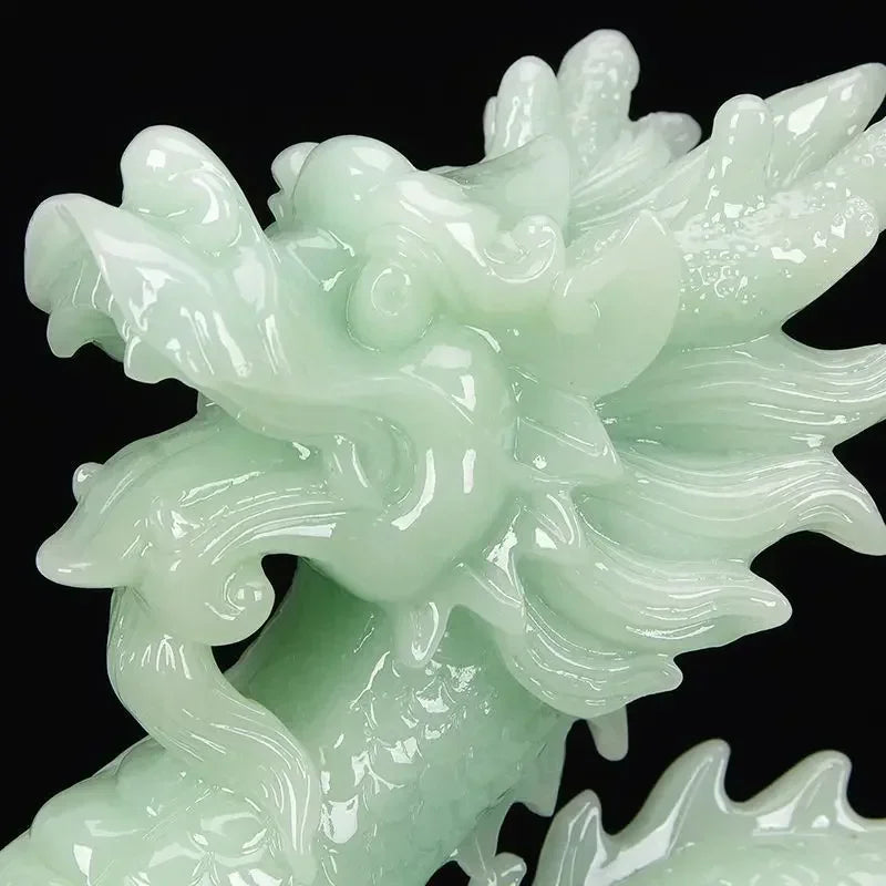 Lucky Dragon Resin Figurine for Housewarming Home Decor