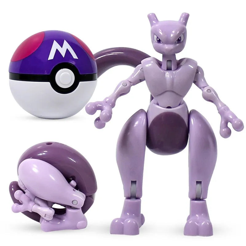 Zhuangchen Pokemon Figure Ball Set With Eevee Pikachu And Friends