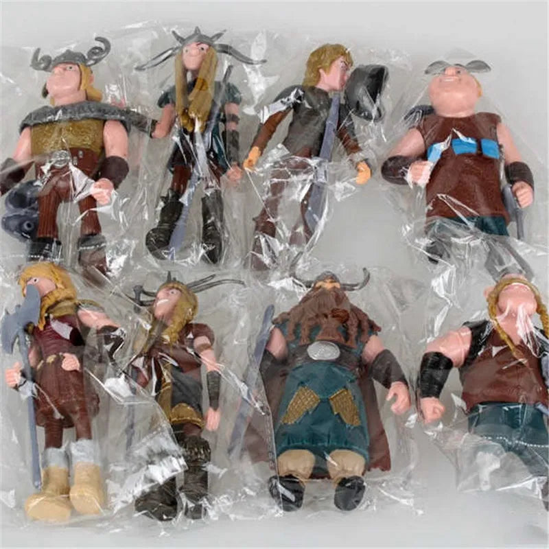 8pcs 10cm cartoon how to train action figure doll PVC collection your dragon model toy