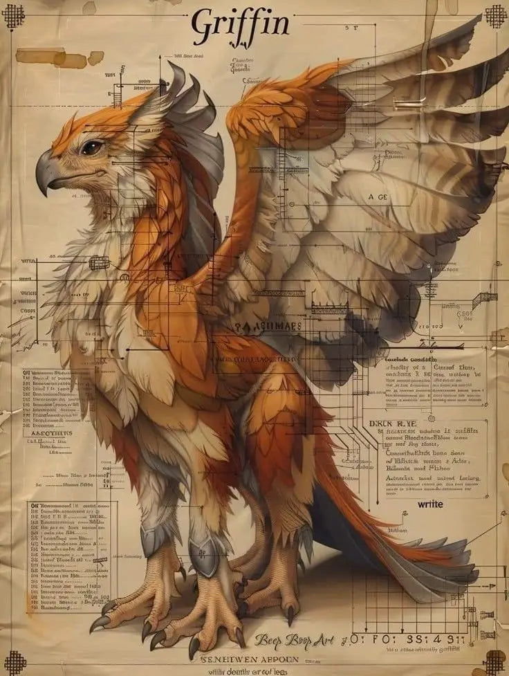 Fantasy Creatures Retro Art Magic Mythical Animal Elf Unicorn Fairy Dragon Canvas Poster Prints Wall Living Room Home Decor Gift
