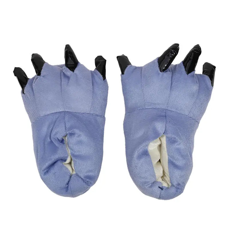 Plush Dinosaur Claw Indoor Slippers for Women and Men