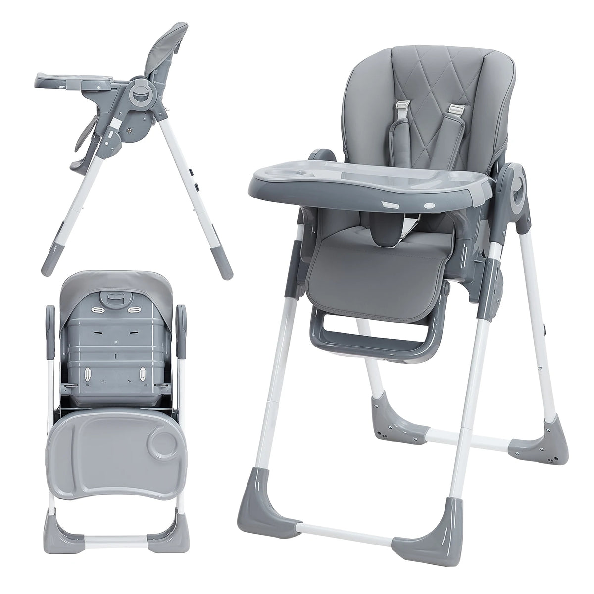 Baby High Chair With Adjustable Height And Foldable Design