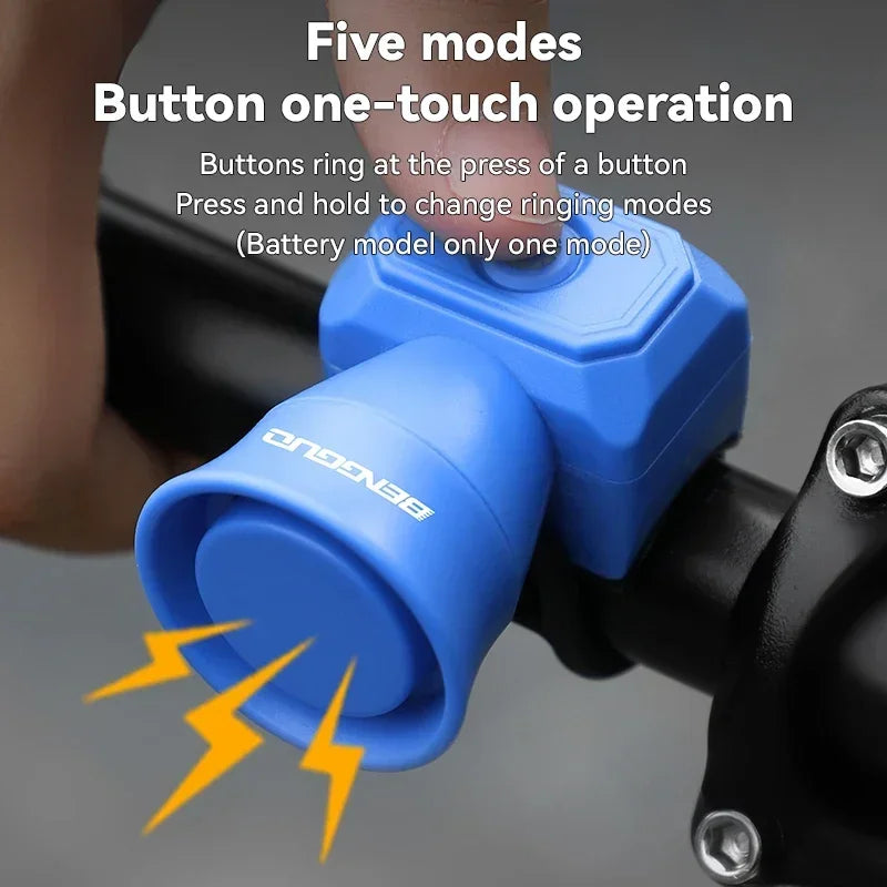 Waterproof USB Rechargeable Electronic Bicycle Horn Bell For Bikes