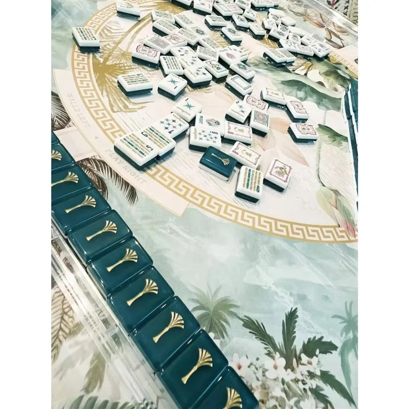 2026 Hot-Selling Acrylic Engraving American Mahjong Card Red Lake Blue Entertainment Board Game