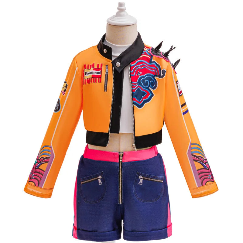 Girls Street Style Cosplay Outfit Kit With Jacket And Shorts