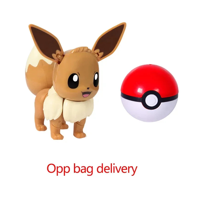 Zhuangchen Pokemon Figure Ball Set With Eevee Pikachu And Friends