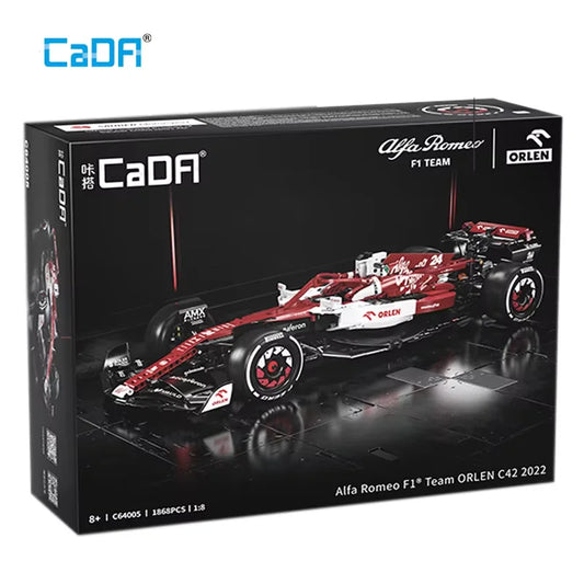 Cada Technical Drift Racing MOC F1 Champions Team C42 2022 Racing Car Building Blocks Sports Car Brick Puzzle Toys Kids Gifts