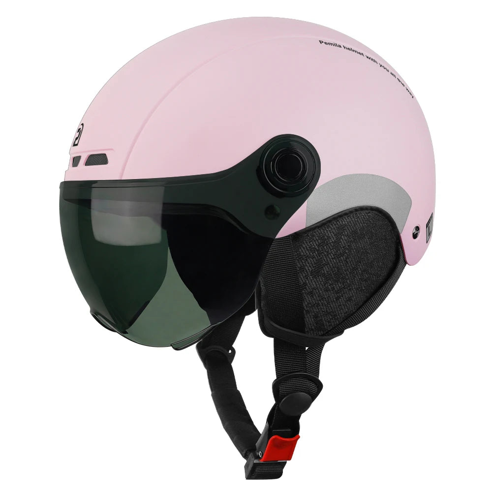 PEMILA Adult Cycling Helmet With Goggles And Ear Protection