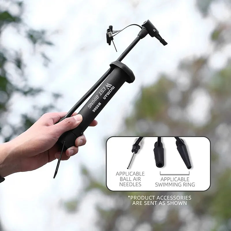 West Biking Manual Bike Pump for Tires and Schrader Valves