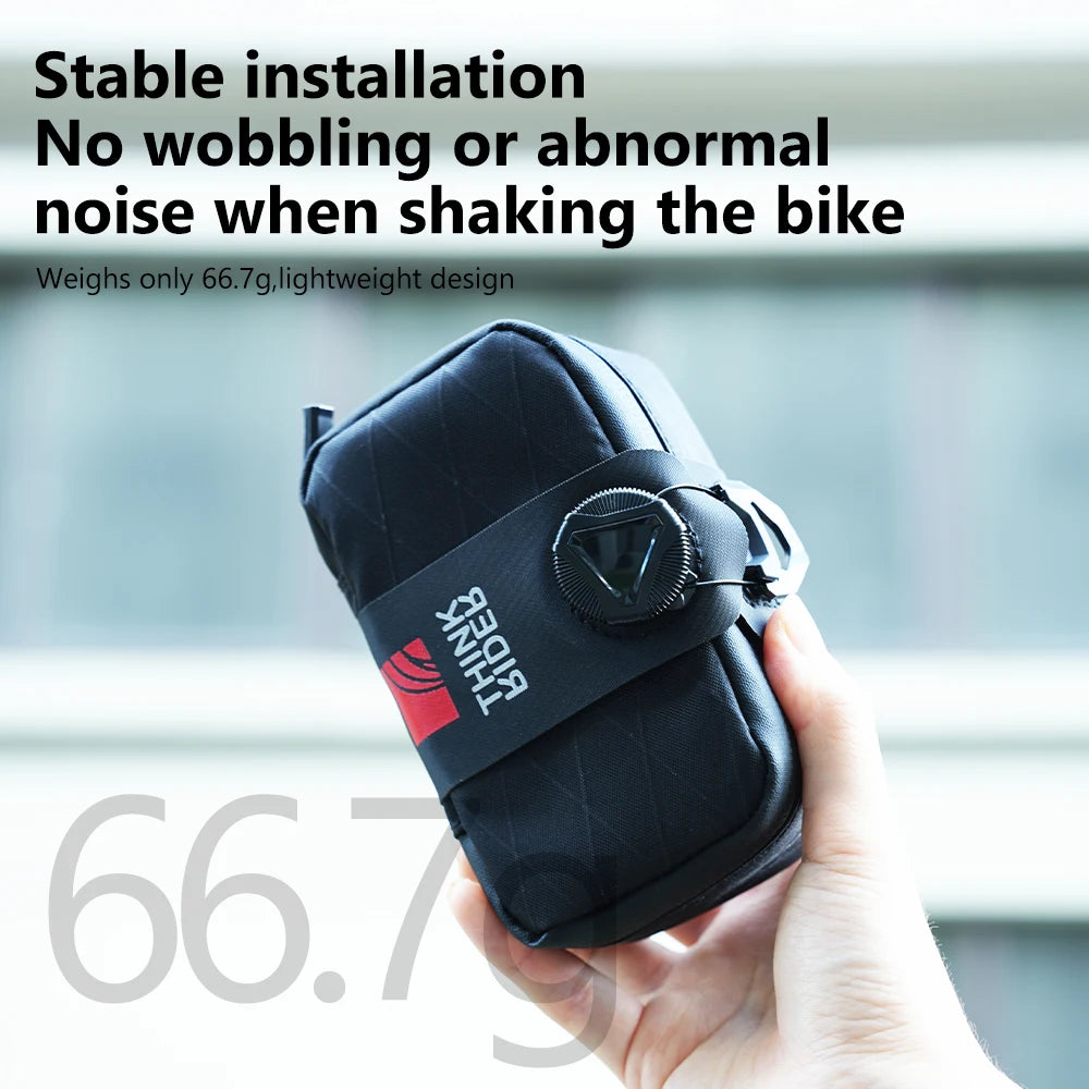 ThinkRider Bicycle Saddle Bag With Tool Storage And Reflective Detail