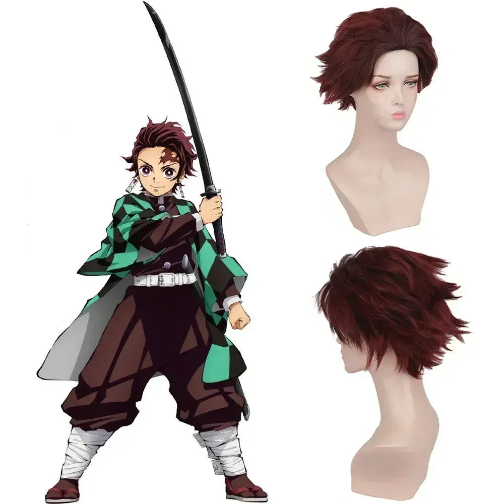 Kamado Tanjirou Cosplay Costume Halloween Anime Cosplay Cartoon Kimetsu No Yaiba Costume For Kids For Adult Gifts