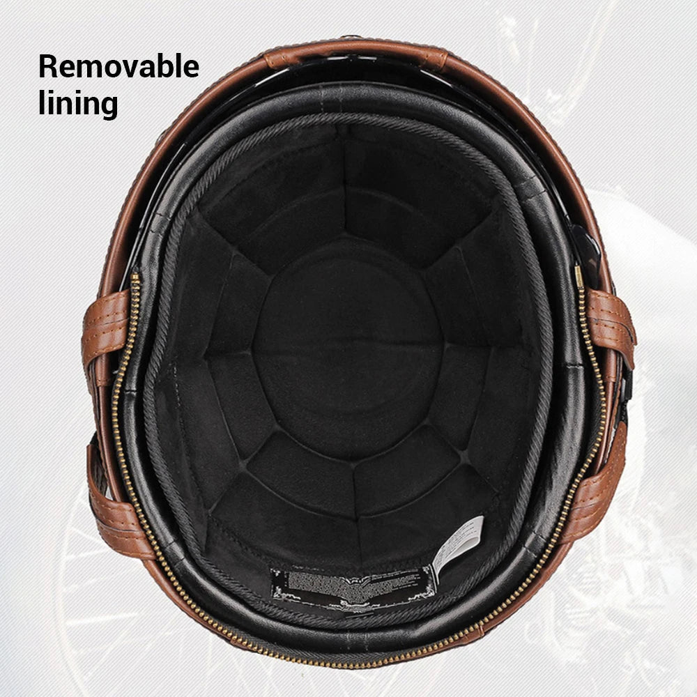 HEROBIKER DOT Certified Half Motorcycle Helmet With HD Visor
