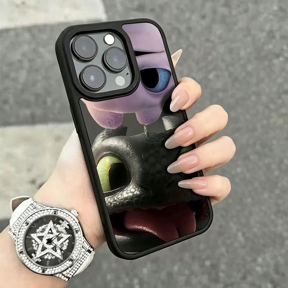 How to Trains Your Dragons Luxury Matte Phone Case For iPhone 11 12 13 14 15 16 17 18 Pro Max Plus Air Black Shockproof