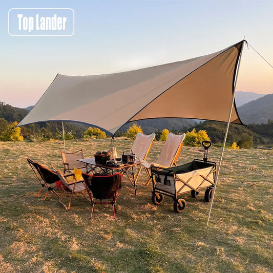 Top Lander Hexagonal Waterproof Camping Tarp Outdoor Sun Shelter