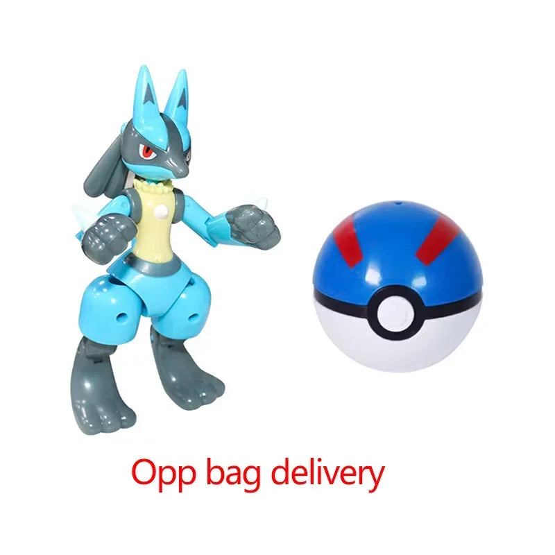 Zhuangchen Pokemon Figure Ball Set With Eevee Pikachu And Friends