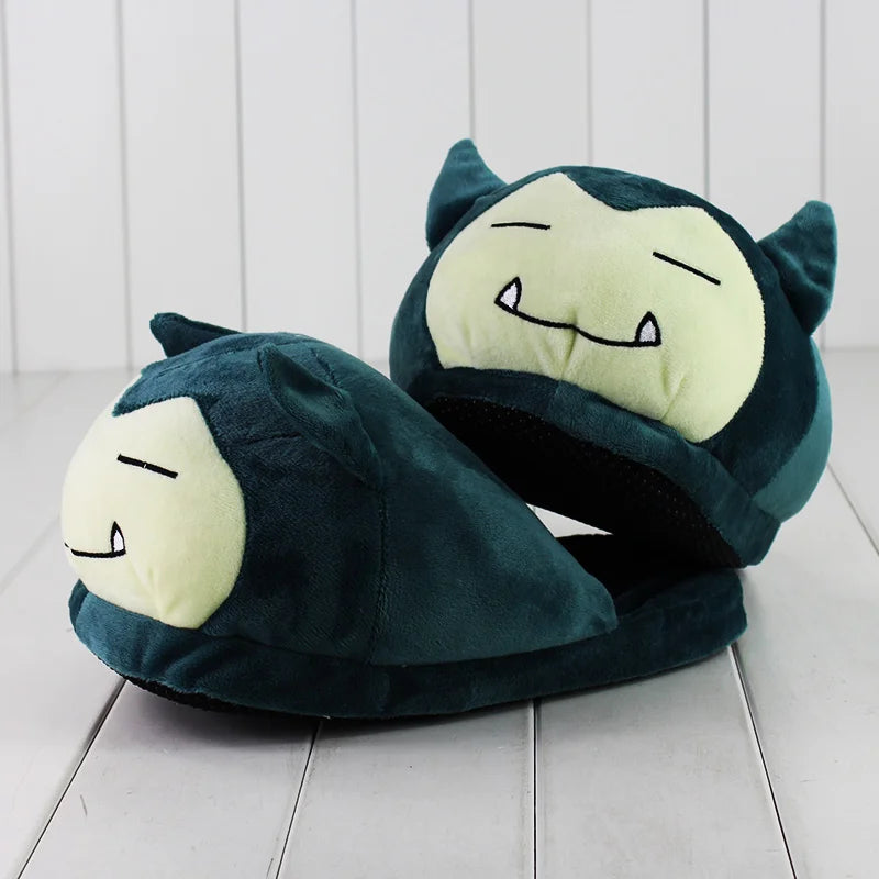 Bandai Pokemon Snorlax Plush Slippers for Cozy Indoor Wear