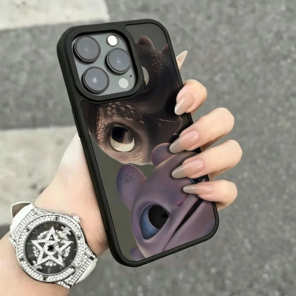 How to Trains Your Dragons Luxury Matte Phone Case For iPhone 11 12 13 14 15 16 17 18 Pro Max Plus Air Black Shockproof