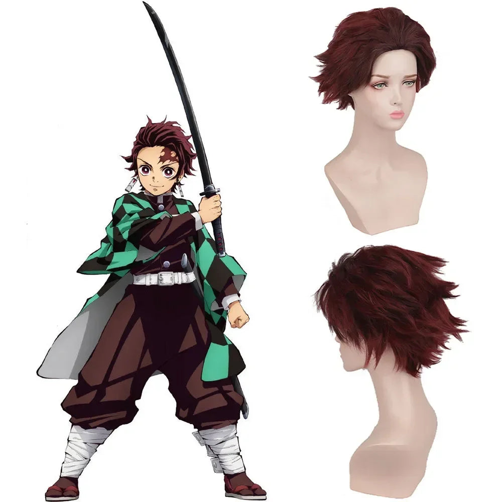 Kamado Tanjirou Cosplay Costume Halloween Anime Cosplay Cartoon Kimetsu No Yaiba Costume For Kids For Adult Gifts