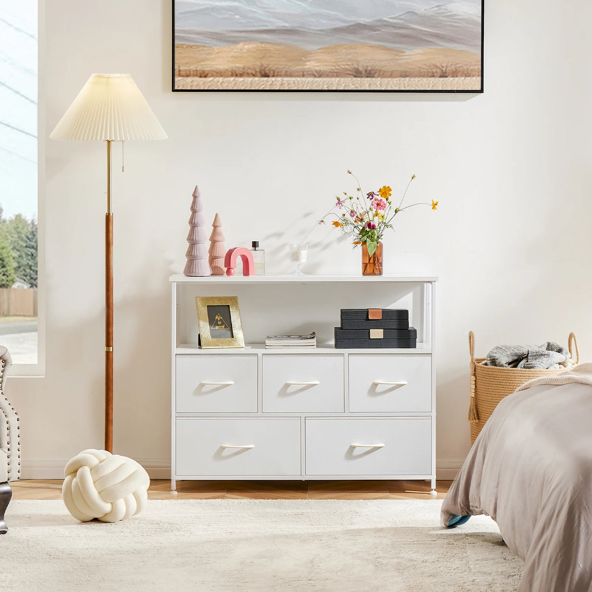 JHK Bedroom Wardrobes Dresser Chest With Drawers Storage Cabinet