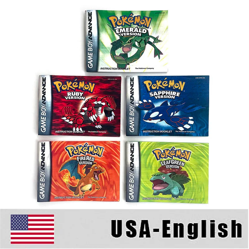 Keeppley Pokemon Emerald Sapphire Ruby FireRed LeafGreen GBA Cartridge