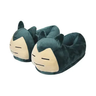 Bandai Pokemon Snorlax Plush Slippers for Cozy Indoor Wear
