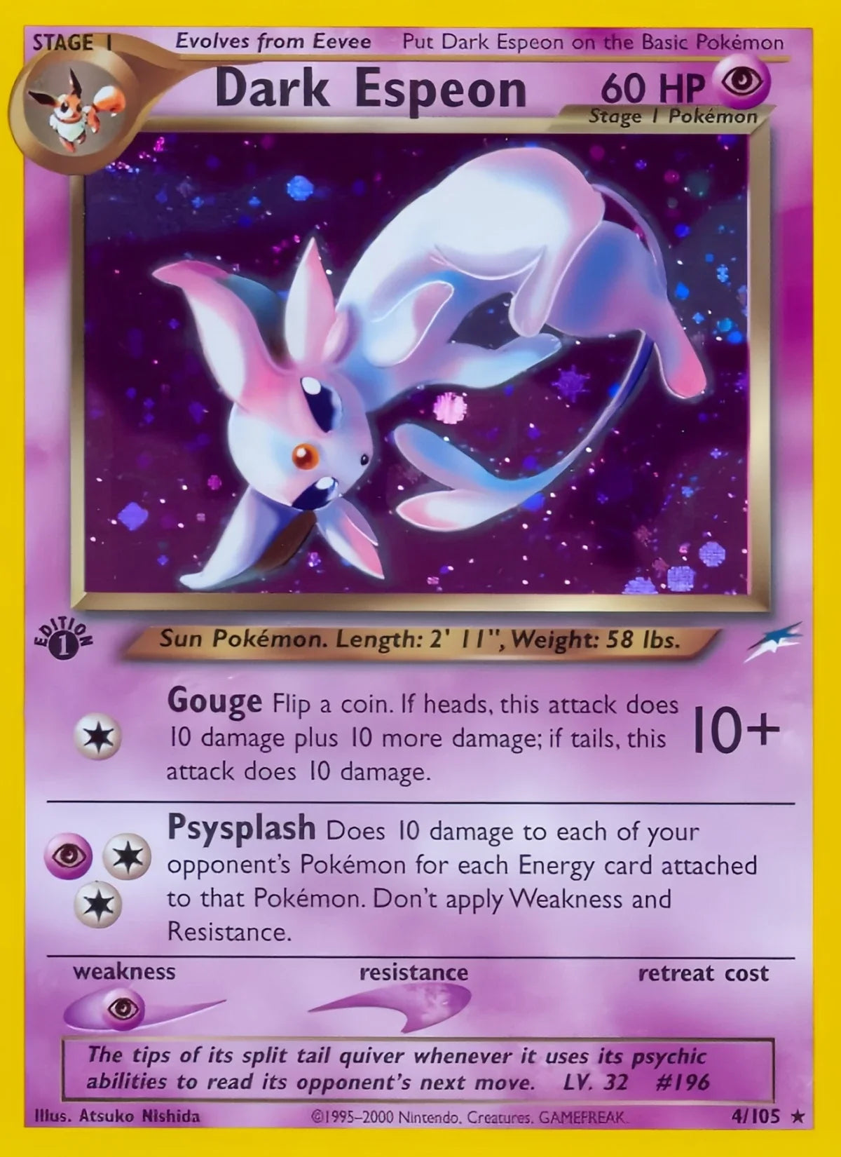 Bandai Neo Destiny Pokémon Trading Card Holo Rare Collectible Cards