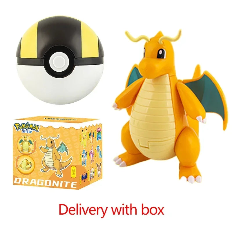 Zhuangchen Pokemon Figure Ball Set With Eevee Pikachu And Friends