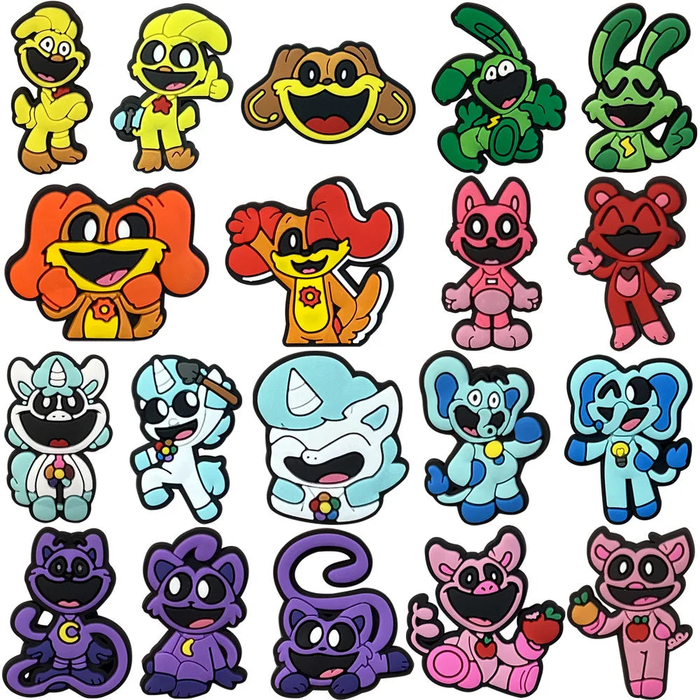 Bandai Smiling Critters Cartoon Shoe Charms for Clog Accessories