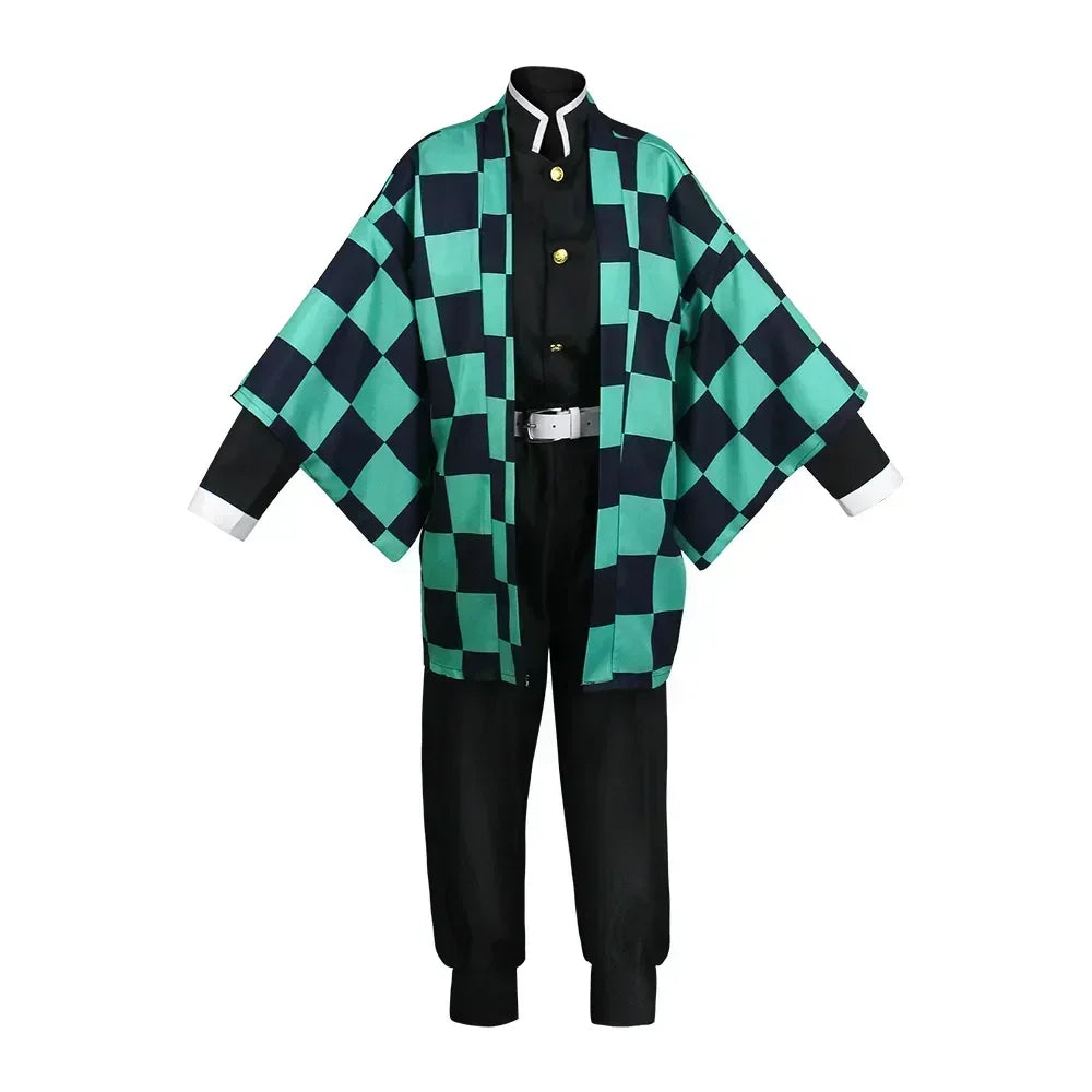 Kamado Tanjirou Cosplay Costume Halloween Anime Cosplay Cartoon Kimetsu No Yaiba Costume For Kids For Adult Gifts