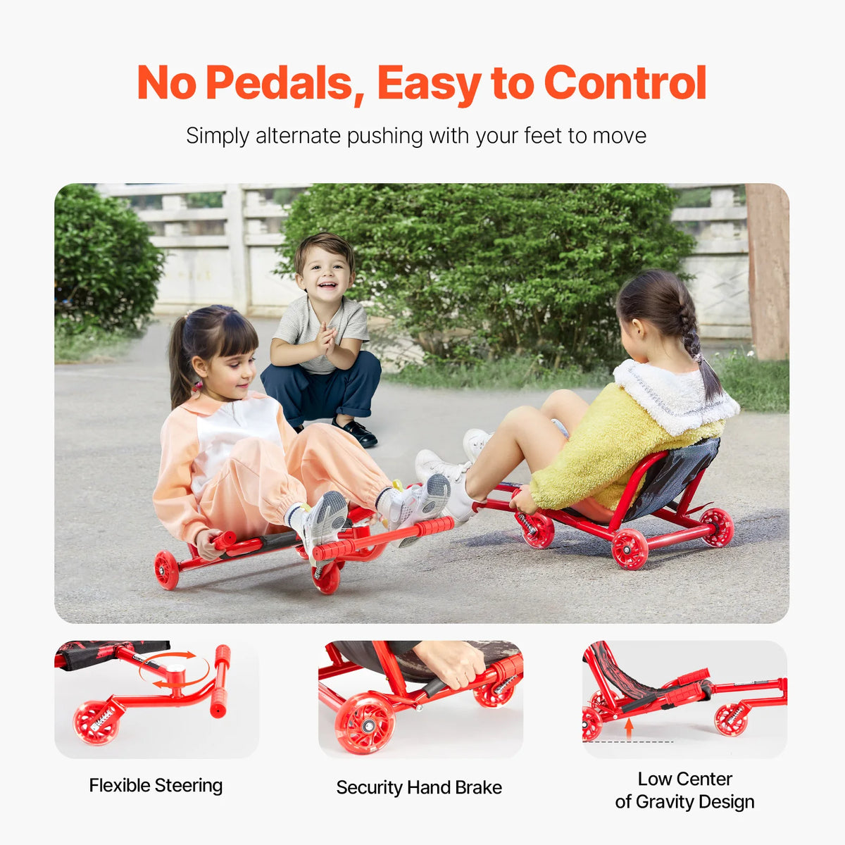 SucceBuy Side To Side Ride On Drifting Swing Scooter