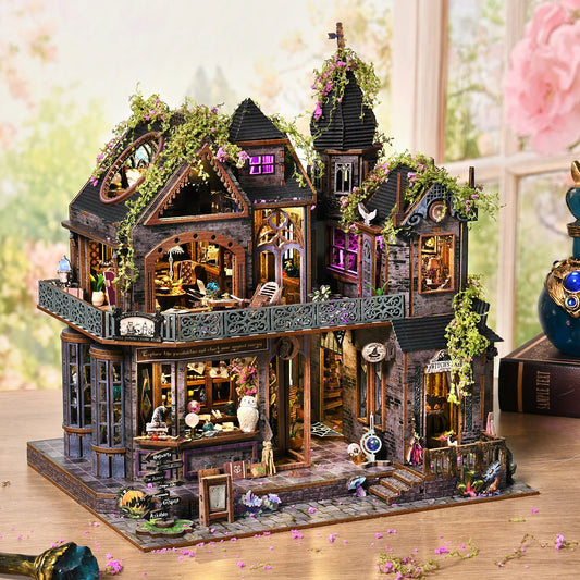 Magic Castle Wooden Book Nook Kit With Light And Music