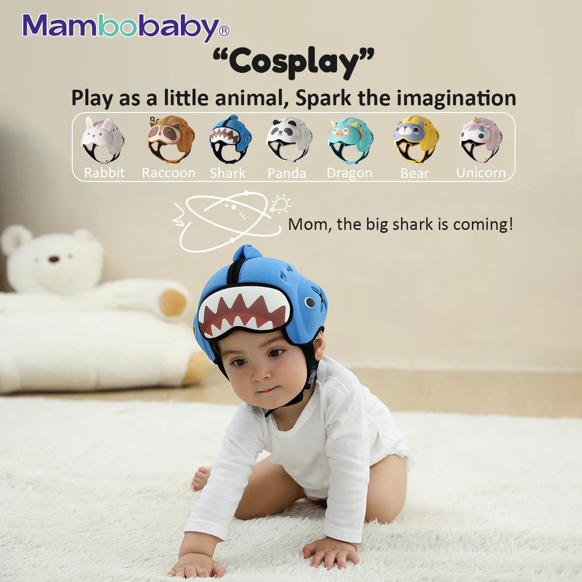 Mambobaby Safe Anti-Shock Baby Helmet For Infants And Toddlers