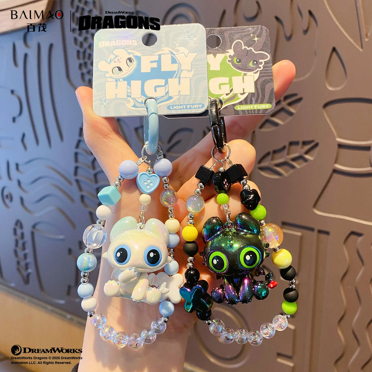 Original Genuine How To Train Your Dragon Plush Beaded Keychain Cute Toothless Doll Pendant Bag Hanging Ornament For Couples