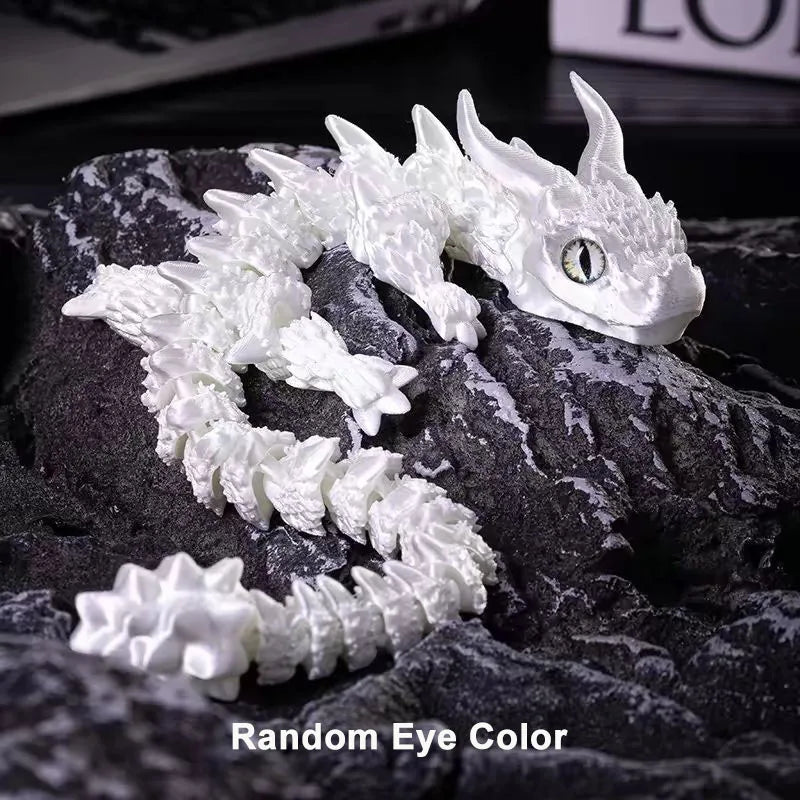 3D Printed Magic Dragon Movable Joint Fidget Toy Rotatable Articulated Office Desktop Ornament Adults Kid Toy Crafts Gift